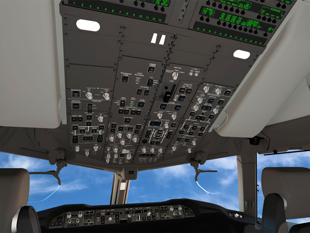 777X Flight Deck CAD Overhead